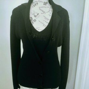 THE LIMITED 2 PIECE BLACK KNIT SET, SIZE MEDIUM